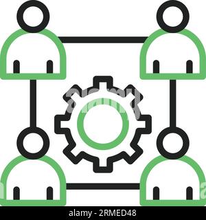 Outsource Management Icon Image. Stock Vector