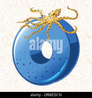 Alphabet Small Letter O , Alphabet Letter Design, Alphabet Letter illustration, Latter Art, lettering illustration, Alphabet Vector, Font Vector Stock Vector