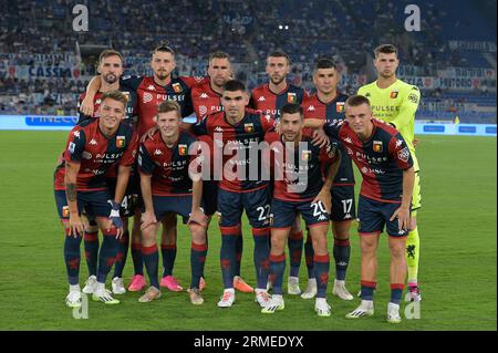 the starting line up of Genoa CFC during football Match, Stadio Olimpico,  Lazio v Genoa, 27 Aug 2023 (Photo by AllShotLive/Sipa USA) Credit: Sipa  US/Alamy Live News Stock Photo - Alamy