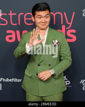 Los Angeles, USA. 27th Aug, 2023. Steven He arrives at the 2023 Streamy Awards held at The Fairmont Century Plaza in Los Angeles, CA on Sunday, August 27, 2023. (Photo By Sthanlee B. Mirador/Sipa USA) Credit: Sipa USA/Alamy Live News Stock Photo