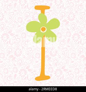 Alphabet Letter I, Alphabet Letter Design, Alphabet Letter illustration, Latter Art, lettering illustration, Alphabet Vector, Font Vector Stock Vector