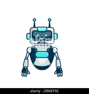 Robot character pose vector illustration design. Cute Cartoon Robot Illustration Design Stock Vector