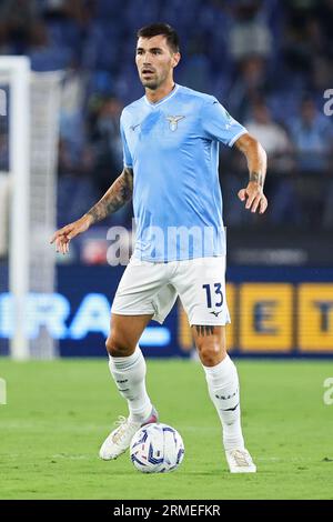Rome, Italie. 27th Aug, 2023. Alessio Romagnoli of Lazio in action during the Italian championship Serie A football match between SS Lazio and Genoa CFC on August 27, 2023 at Stadio Olimpico in Rome, Italy - Photo Federico Proietti/DPPI Credit: DPPI Media/Alamy Live News Stock Photo