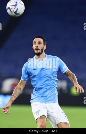 Rome, Italie. 27th Aug, 2023. Luis Alberto of Lazio in action during the Italian championship Serie A football match between SS Lazio and Genoa CFC on August 27, 2023 at Stadio Olimpico in Rome, Italy - Photo Federico Proietti/DPPI Credit: DPPI Media/Alamy Live News Stock Photo