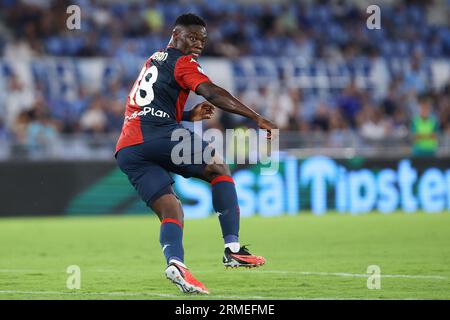 Rome, Italie. 27th Aug, 2023. Caleb Ekuban of Genoa in action during the Italian championship Serie A football match between SS Lazio and Genoa CFC on August 27, 2023 at Stadio Olimpico in Rome, Italy - Photo Federico Proietti/DPPI Credit: DPPI Media/Alamy Live News Stock Photo