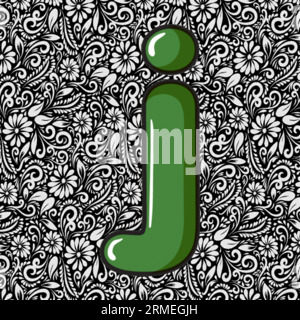 Alphabet Small Letter J , Alphabet Letter Design, Alphabet Letter illustration, Latter Art, lettering illustration, Alphabet Vector, Font Vector Stock Vector