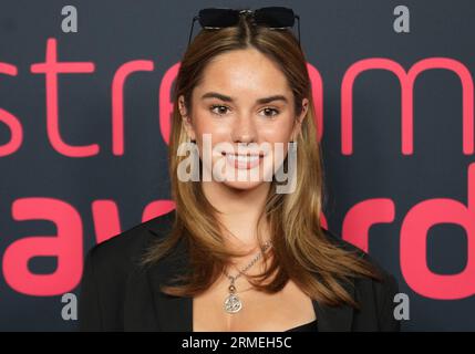 Makenzie Raine arrives at the Streamy Awards on Sunday, Aug. 27, 2023