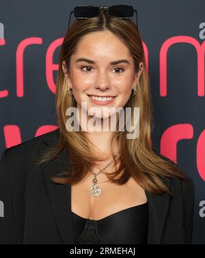 Makenzie Raine arrives at the Streamy Awards on Sunday, Aug. 27, 2023