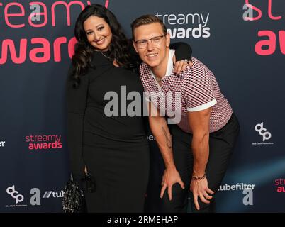 Los Angeles, USA. 27th Aug, 2023. (L-R) Nicole Enayati and Zach Kernfeld arrives at the 2023 Streamy Awards held at The Fairmont Century Plaza in Los Angeles, CA on Sunday, August 27, 2023. (Photo By Sthanlee B. Mirador/Sipa USA) Credit: Sipa USA/Alamy Live News Stock Photo