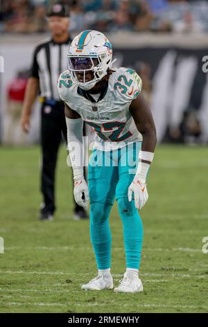 Miami Dolphins safety Jevon Holland (8) runs during an NFL football game  against the San Francisco 49ers, Sunday, Dec.4, 2022, in Santa Clara,  Calif. (AP Photo/Scot Tucker Stock Photo - Alamy