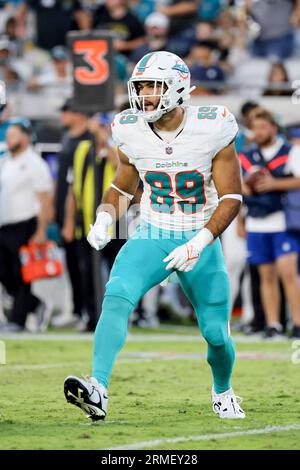 Miami Dolphins tight end Julian Hill (89) catches a pass during