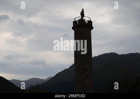 The Glenfinnan Monument 1815 Loch Shiel, Scotland Stock Photo