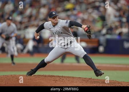 New York Yankees relief pitcher Tommy Kahnle (41) in the eighth inning of a  baseball game Sunday, July 16, 2023, in Denver. (AP Photo/David Zalubowski  Stock Photo - Alamy