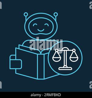 Responsible AI Icon Design: A Step towards a Fair and Just AI Future. Fair AI Icon: Promoting Fairness and Non-Discrimination in AI. Just AI Icon. Stock Vector