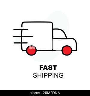 Fast delivery truck icon, Express delivery symbol, Quick shipping truck  logo, Speedy delivery van emblem, Swift transportation icon, Expedited  delivery Stock Vector Image & Art - Alamy