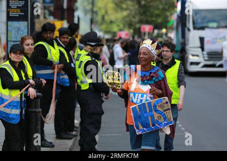 London, UK. 28 August 2023. Performers and participants during the Notting Hill Carnival in London. The Notting Hill Carnival, Europe's largest street festival celebrating Caribbean culture, is expected to attract more than a million visitors a day. Credit: Waldemar Sikora / Alamy Live News Stock Photo