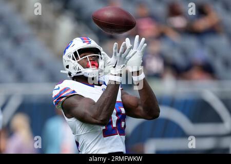 Buffalo Bills wide receiver Justin Shorter (18) runs a drill during the NFL  football team's rookie minicamp in Orchard Park, N.Y., Friday May 12, 2023.  (AP Photo/Jeffrey T. Barnes Stock Photo - Alamy