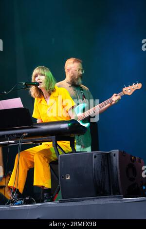 Beth Orton playing the Mountain Stage at Green Man Festival in Wales, UK, August 2023. Photo: Rob Watkins Stock Photo