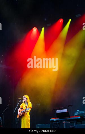 Beth Orton playing the Mountain Stage at Green Man Festival in Wales, UK, August 2023. Photo: Rob Watkins Stock Photo