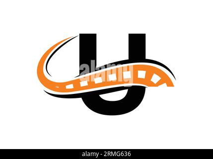 Letter E with road logo sing. The creative design concept for highway ...
