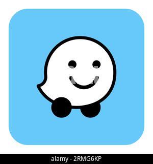 Waze icon. Design can use for web and mobile app. Vector illustration Stock Vector