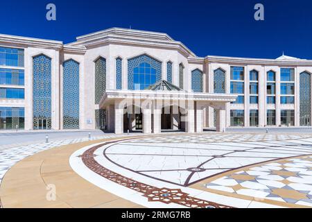 Bolgar, Russia - May 9, 2022: Five-star resort SPA-hotel Kol Gali Resort and Spa facade. It was opened in 2018. The hotel is located on the picturesqu Stock Photo