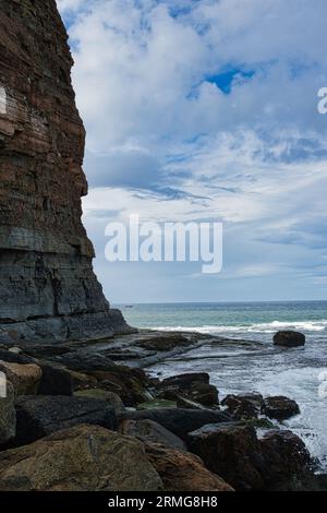 Scenic photo of the little town Staithes by the sea Stock Photo