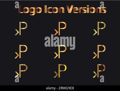 Pk Logo Design | Monogram Stock Vector