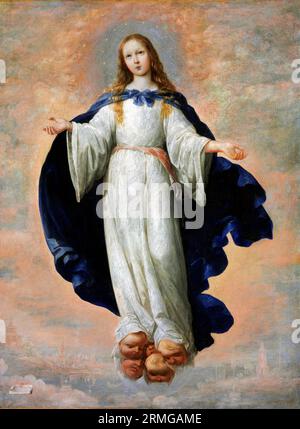 The Immaculate Conception by the Spanish artist, Francisco de Zurbarán (1598-1664), oil on canvas, 1661 Stock Photo