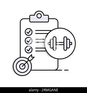 Fitness Goals Icon - Achieving Your Fitness Goals. Perfect Editable Stroke Icon. Stock Vector