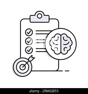 Mental Health Goals Icon - Achieving Your Mental Health Goals. Pixel Perfect Editable Stroke Icon. Stock Vector