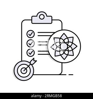 Spiritual Goals Setting - Personal Spiritual Growth Goals - Spiritual Journey Targets - Establishing spiritual aspirations. Vector Icon with Editable Stock Vector