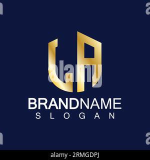 Initial Letters LA Logo Design Vector Template. Stock Vector