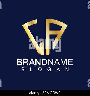 Initial Letters LA Logo Design Vector Template. Stock Vector