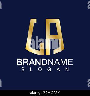 Initial Letters LA Logo Design Vector Template. Stock Vector