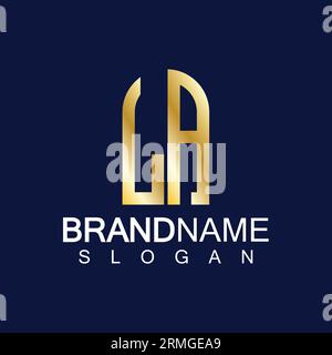Initial Letters LA Logo Design Vector Template Stock Vector Image & Art ...