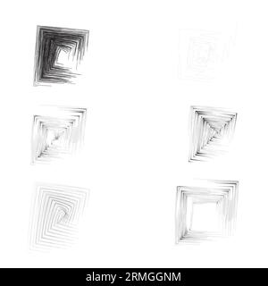 Square Sribble Effect Stock Vector