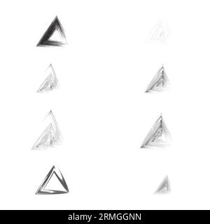 Triangular Sribble Effect Stock Vector