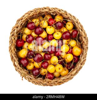 cherry mix path isolated on white Stock Photo