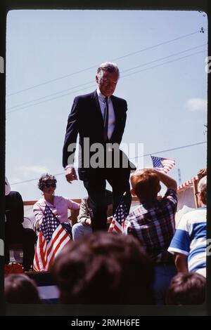 Hollywood actor Ronald Reagan campaigns for California governor in 1966 in Southern California. Stock Photo