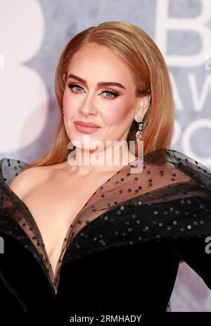 London, UK. 8th Feb, 2022. Adele attends the BRIT Awards at the O2 Arena in London. (Credit Image: © Fred Duval/SOPA Images via ZUMA Press Wire) EDITORIAL USAGE ONLY! Not for Commercial USAGE! Stock Photo