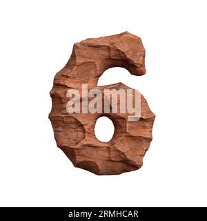 Desert Sandstone Number 7 - 3d Red Rock Digit - Suitable For Arizona 