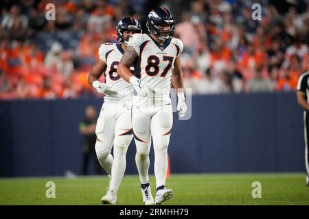 Englewood, Colorado, USA. 13th May, 2023. Bronco Rookie TE TOMMY HUDSON  readies to make a catch during Broncos Rookie Training Camp at the Denver  Broncos Practice Facility Saturday afternoon. (Credit Image: ©