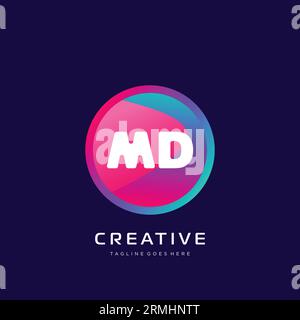initial logo With Colorful template vector. Stock Vector