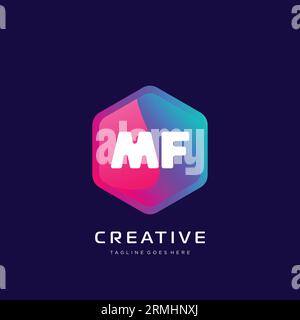 initial logo With Colorful template vector. Stock Vector