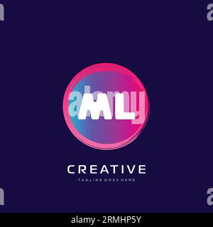 initial logo With Colorful template vector. Stock Vector