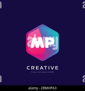 initial logo With Colorful template vector. Stock Vector