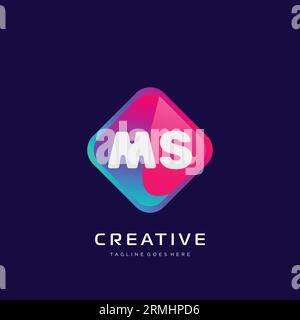 initial logo With Colorful template vector. Stock Vector
