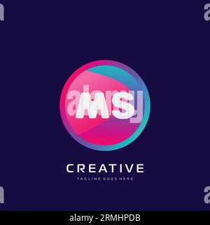 initial logo With Colorful template vector. Stock Vector