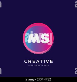 initial logo With Colorful template vector. Stock Vector